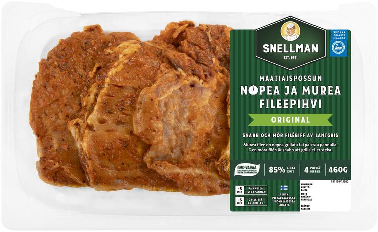 Snellman Maatiaispossun nopea ja murea fileepihvi original 4 kpl 460 g