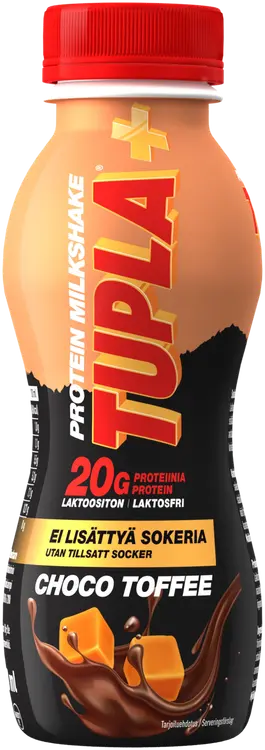 TUPLA+ laktoositon choco toffee protein milkshake 280ml