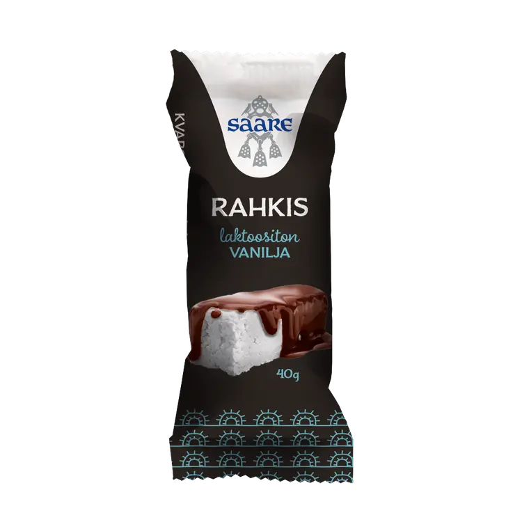 SAARE RAHKIS VANILJANMAKUINEN RAHKAPATUKKA KAAKAOKUORRUTTEELLA 40 g, LAKTOOSITON