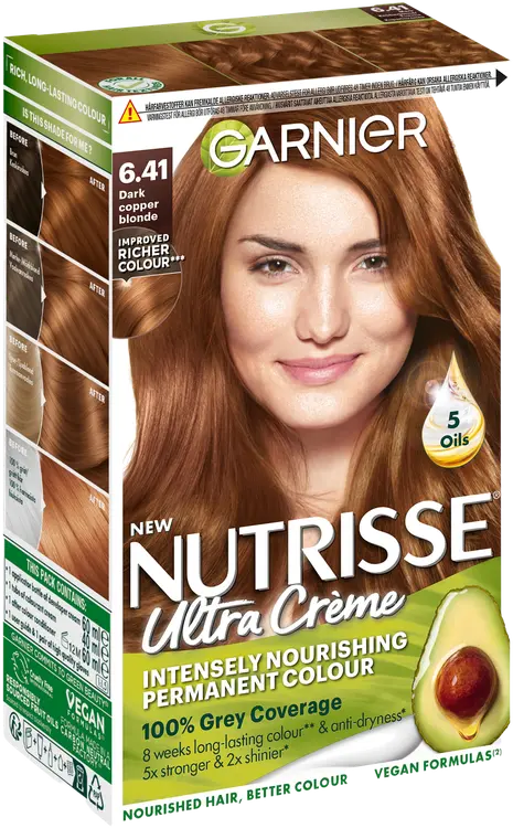 Garnier Nutrisse Ultra Créme 6.41 Dark Copper Blonde Tumma Kuparinvaalea kestoväri 1kpl