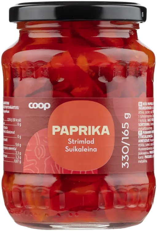 Coop paprika suikaleina 330/165 g