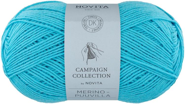 Novita neulelanka merino-puuvilla 100g turkoosi