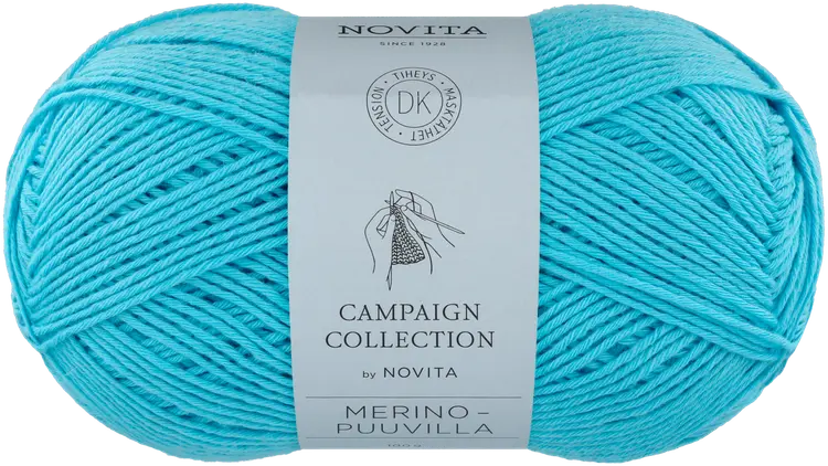 Novita neulelanka merino-puuvilla 100g turkoosi