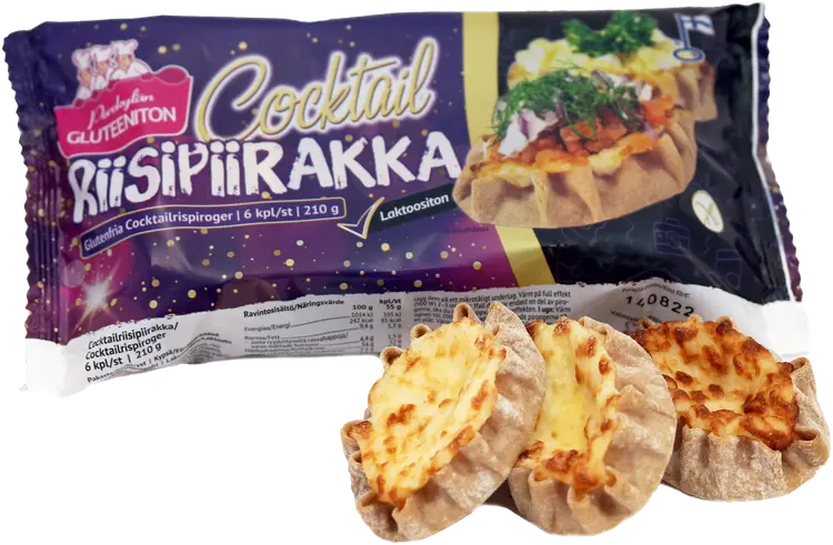 Porokylän Cocktailriisipiirakka 6 kpl / 210 g gluteeniton laktoositon