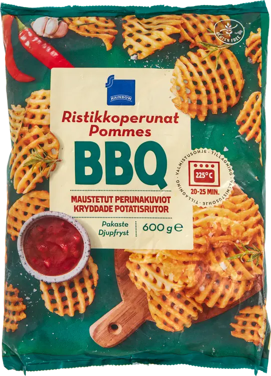 Rainbow 600g BBQ ristikkoperunat pakaste