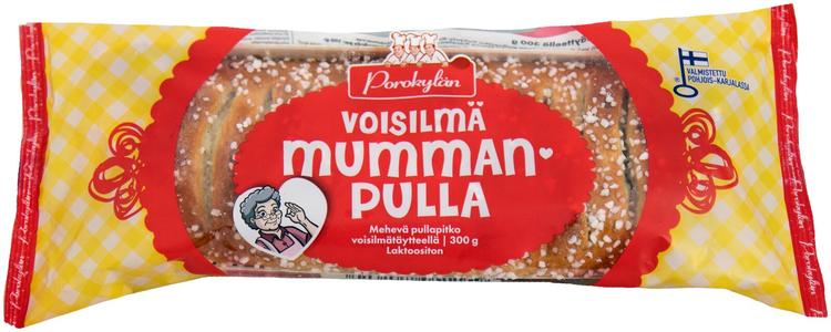 Porokylän Mummanpulla voisilmätäyteellä 300 g