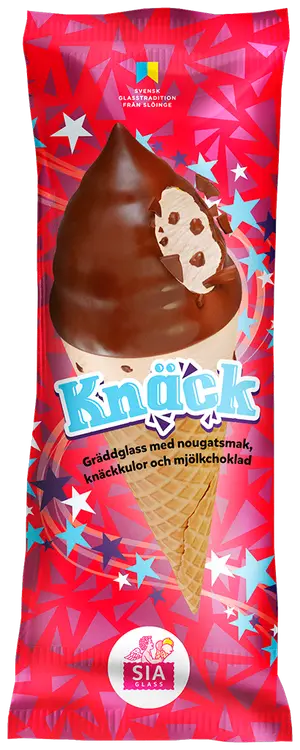 SIA Glass Knäck Nougat jäätelötuutti 200ml/115g
