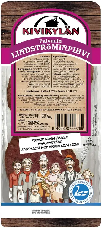 Kivikylän Palvarin Lindströminpihvi 380g
