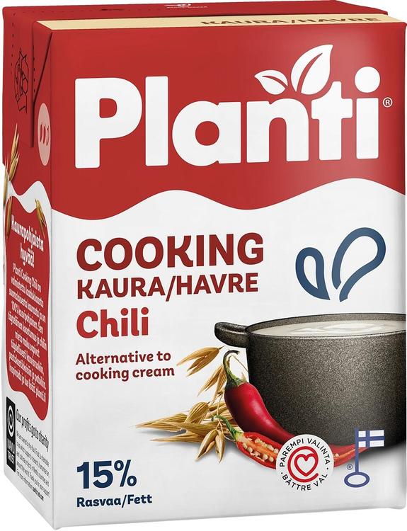 Planti Cooking Chili kaurapohjainen ruoanlaittovalmiste 15% rasvaa 2dl