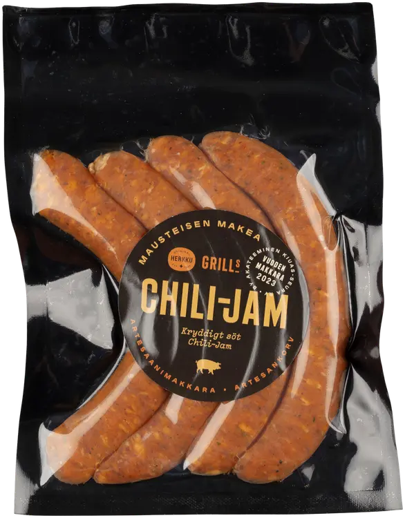 Herkku Grills Chili-Jam artesaaniraakamakkara 4 kpl