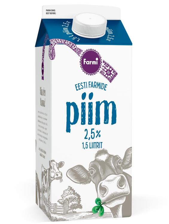 Farmi piim 2,5%, 1,5l