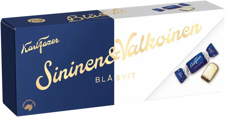 Karl Fazer maitosuklaa ja valkosuklaa konvehteja 250g
