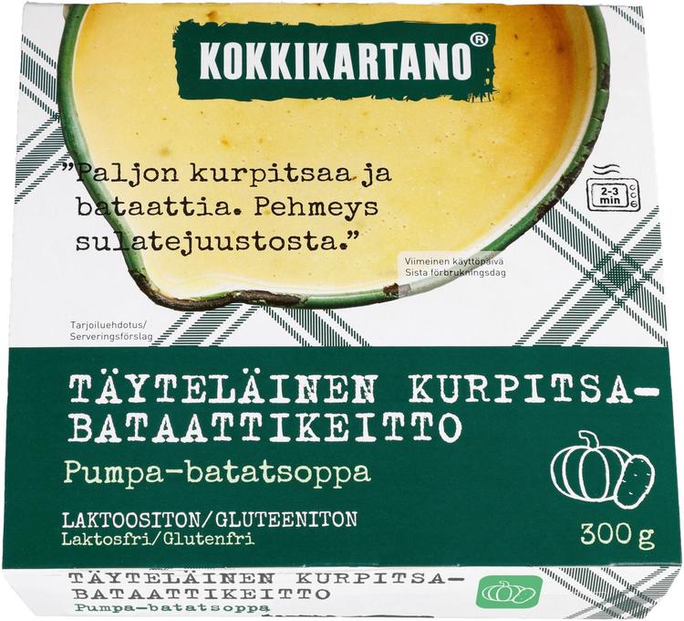 Kokkikartano Täyteläinen kurpitsa-bataattikeitto 300g