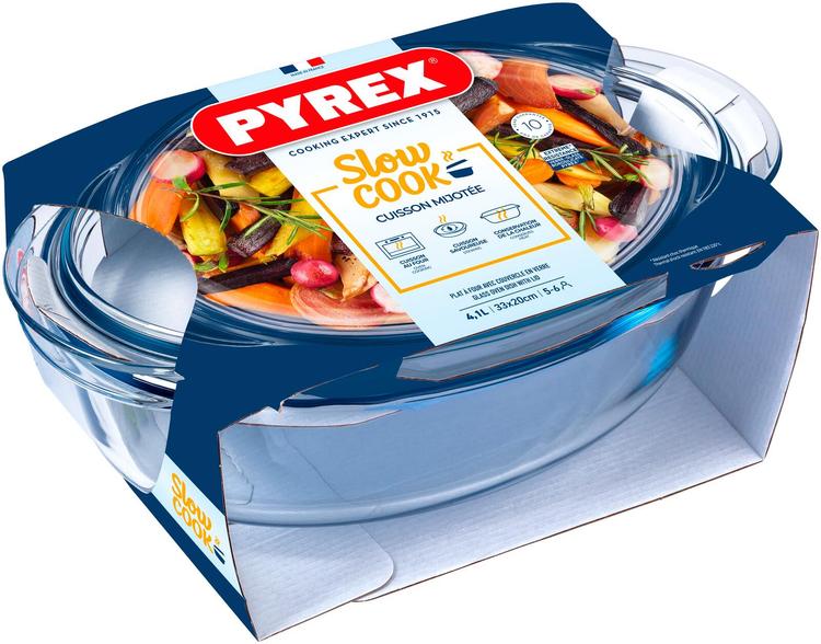 Pyrex lasipata, pata 2,9 l + kansi 1,6 l