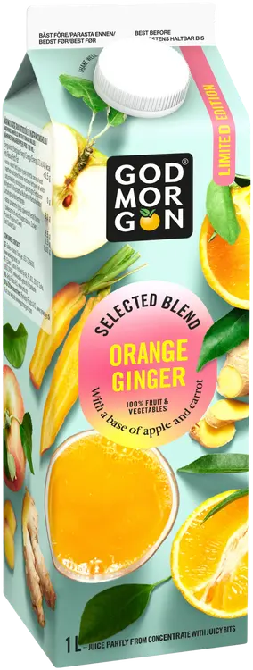 God Morgon Selected Blend Appelsiini-omena-porkkana-inkivääri-sitruuna täysmehu 1 L
