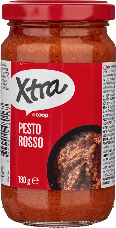Xtra Pesto Rosso punainen pestokastike 190 g