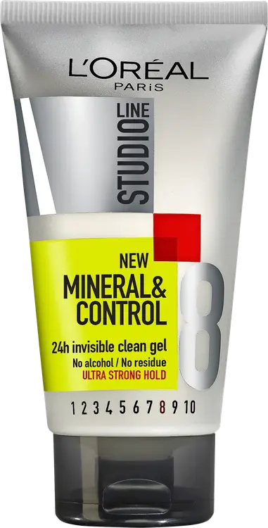 L'Oréal Paris Studio Line Mineral&Control Invisi CleanGel ultravoimakas muotoilugeeli, 8/10 150ml