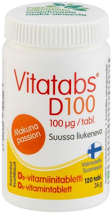 Vitatabs D 100 passion D3-vitamiinitabletti 120 tabl