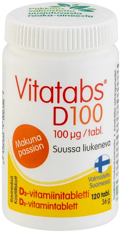 Vitatabs D 100 passion D3-vitamiinitabletti 120 tabl