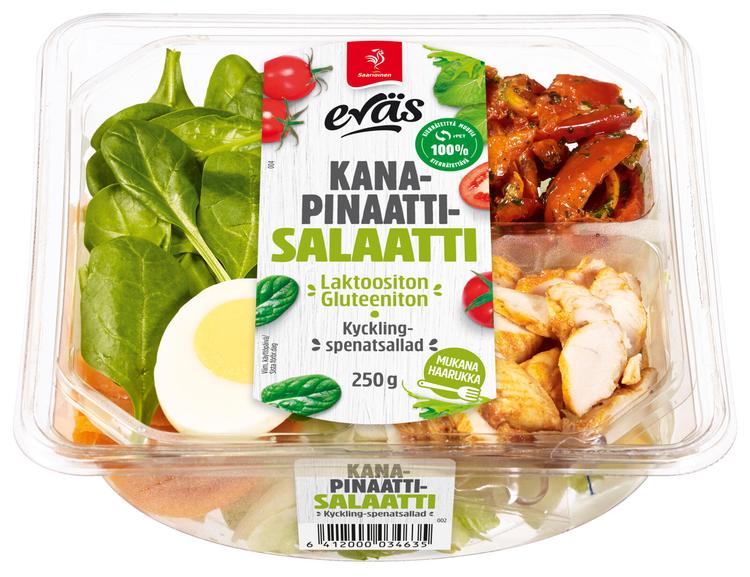 Saarioinen Eväs Kana-pinaattisalaatti 250g