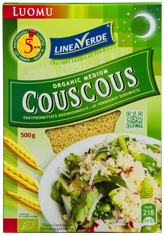 Linea Verde medium durumvehnä luomu couscous 500g