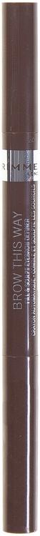 Rimmel Brow This Way Filler & Fixer -kulmakynä 002 Medium Brown 0,4 g