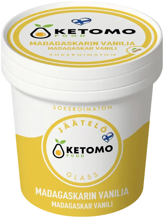 Ketomo Food Madagaskarin vaniljajäätelö 125ml