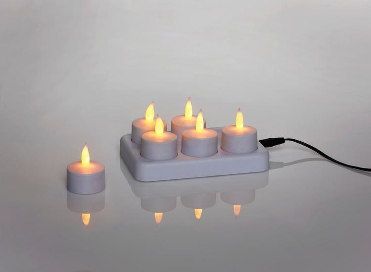 Decora 6 kpl ladattavia LED-tuikkuja