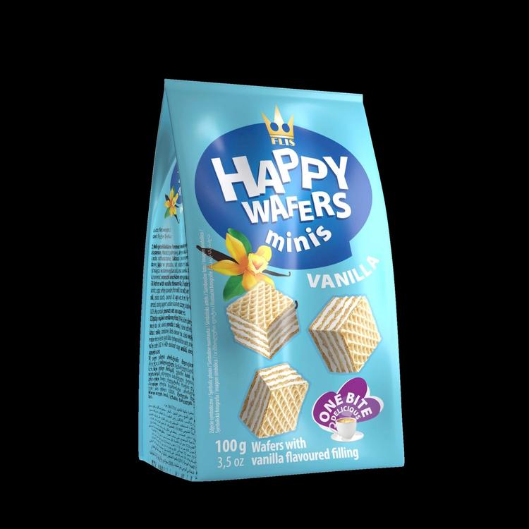 Happy wafers minis vanilja 100g