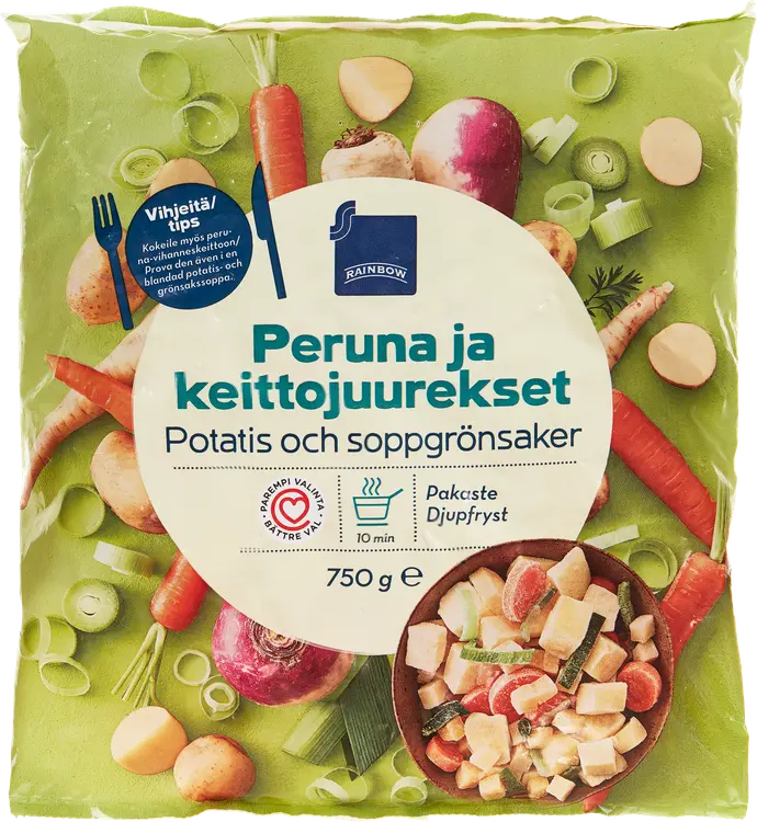 Rainbow 750g peruna ja keittojuurekset pakaste