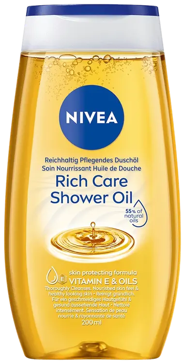 NIVEA 200ml Rich Caring Shower Oil -suihkuöljy