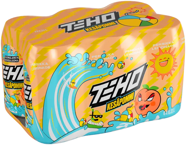 6xTEHO Kesäpommi energiajuoma 0,33 l tlk