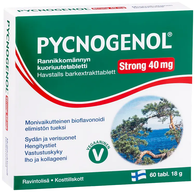 Pycnogenol Strong 40 mg rannikkomännyn kuoriuutetabletti 60 tabl