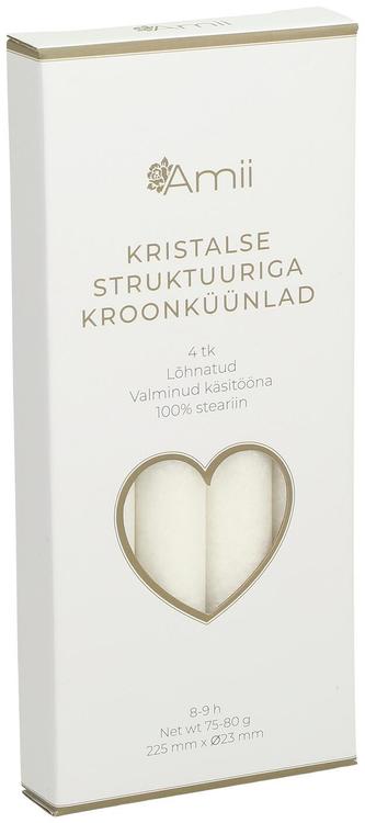 Kroonküünal valge 4tk