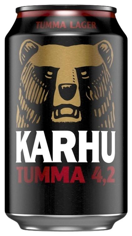 Karhu Tumma Lager olut 4,2 % tölkki 0,33 L