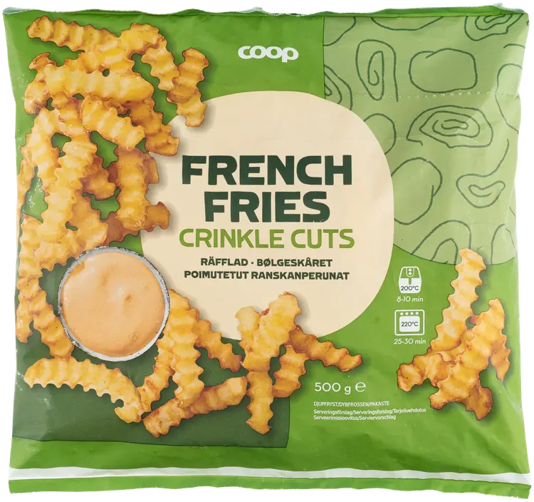 Coop poimutetut ranskanperunat 500 g pakaste