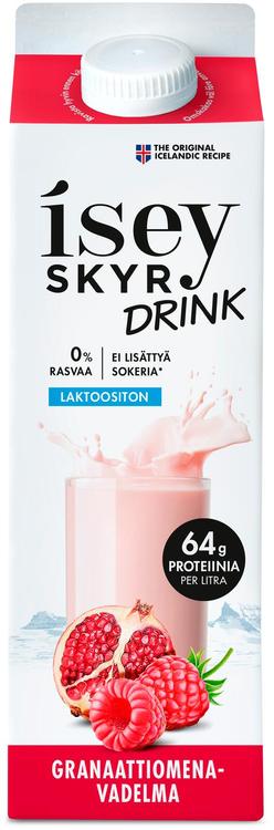 Skyr granaatõuna- ja vaarikamaitseline laktoosivaba piimajook, 1 l