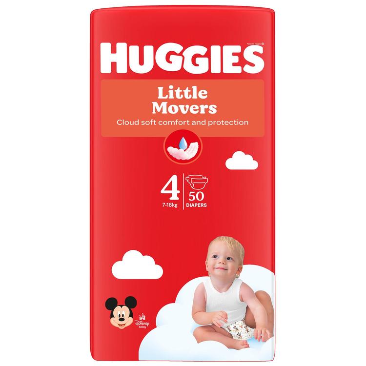 Huggies Teippivaippojen koot 4 50 st