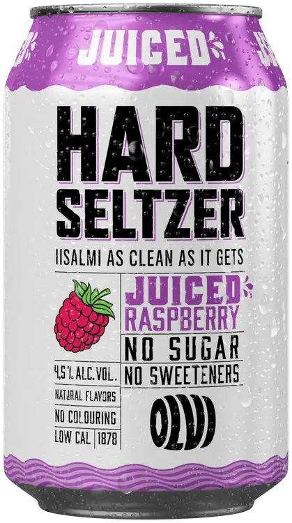 OLVI Hard Seltzer Juiced Raspberry 4,5 % 0,33 l tlk