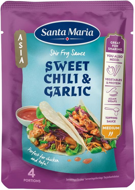 Santa Maria 100g Stir Fry Sauce Sweet Chili Garlic, wokkikastike sweet chili valkosipuli