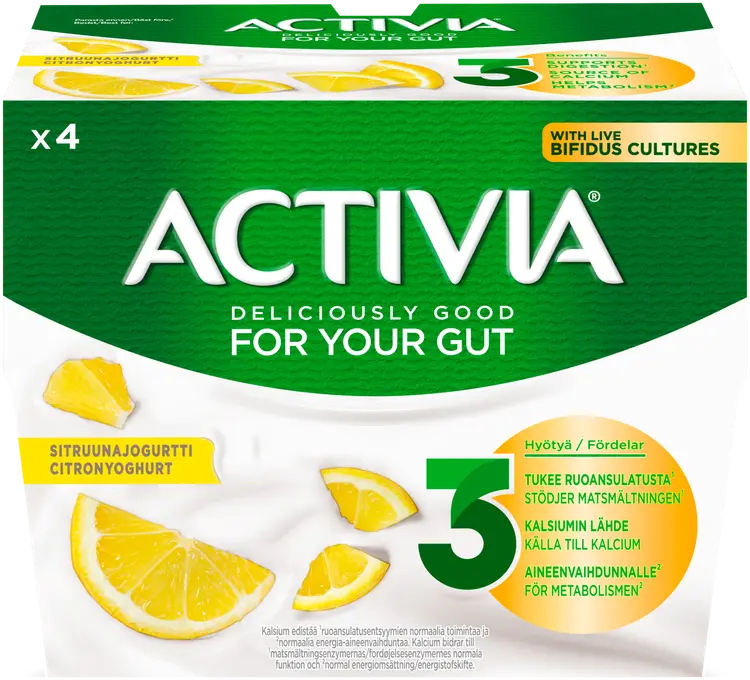 Danone Activia Sitruunajogurtti 4x125g