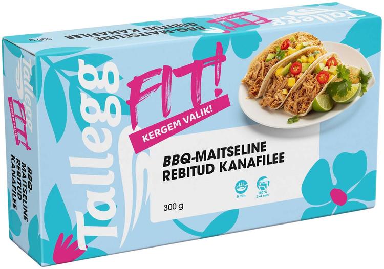 Fit! Bbq-maitseline rebitud kanafilee 300 g