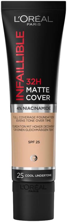 L'Oréal Paris Infaillible 24H Matte Cover 25 Rose Ivory meikkivoide 30ml
