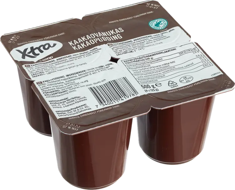 Xtra kaakaovanukas 4 x 125 g