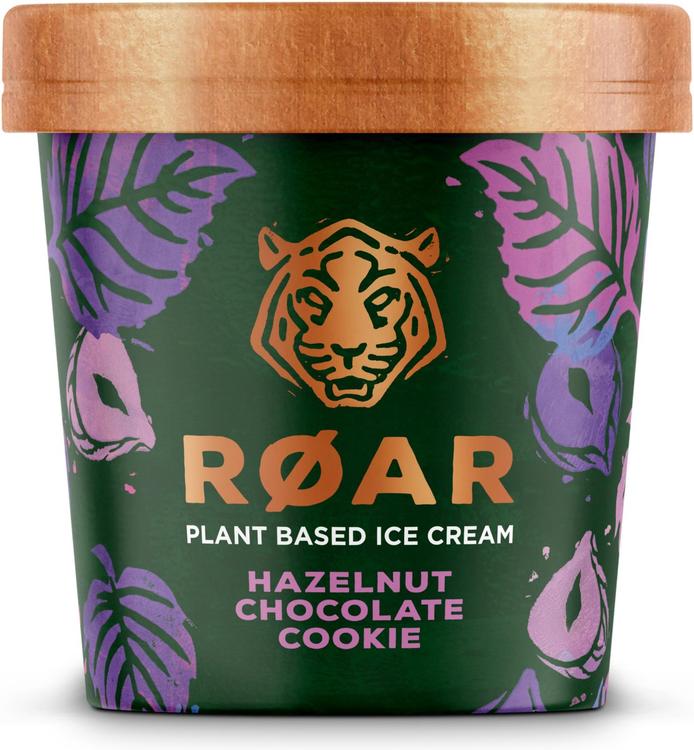 Roar hasselpähkinäjäätelö Hasselpähkinä Suklaakeksi 407g/500ml