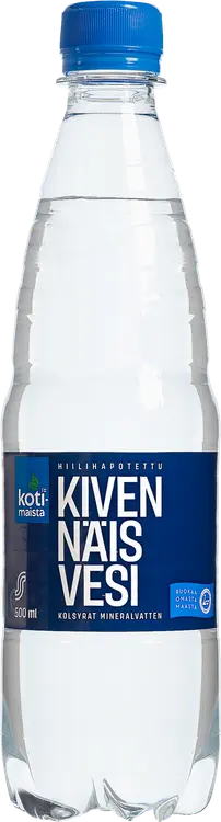 Kotimaista kevyesti hiilihapotettu kivennäisvesi 0,5 l kmp