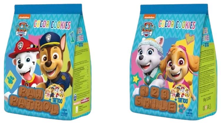 Paw patrol kakaomaitselised küpsised + tattoo 150g