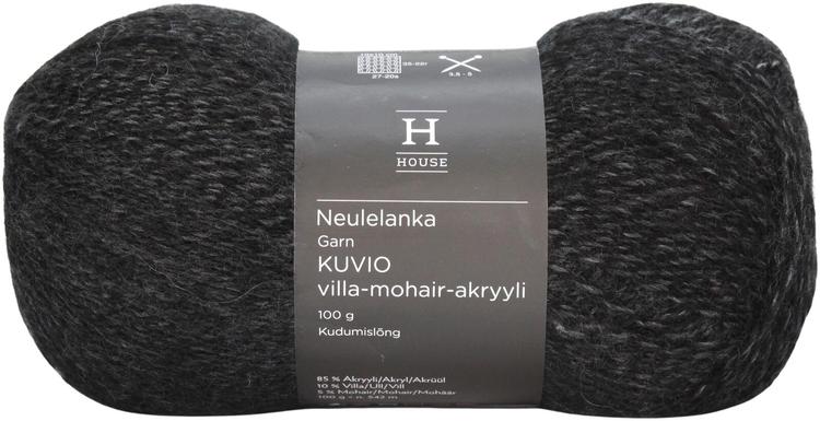 House neulelanka Kuviot villa-mohair-akryyli 100 g Black 76054