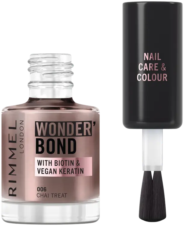 Rimmel Wonderbond Nail Polish 12 ml, 006 Chai Treat kynsilakka