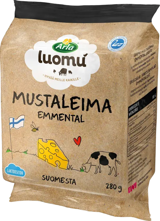 Arla Luomu Emmental mustaleima 280 g